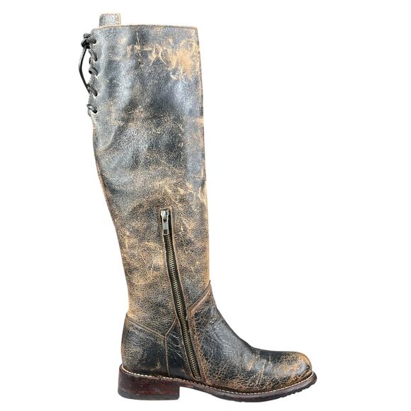 NWOT Bed Stu Women’s Manchester Brown Distressed Riding Boot Size US 7 - Picture 4 of 10